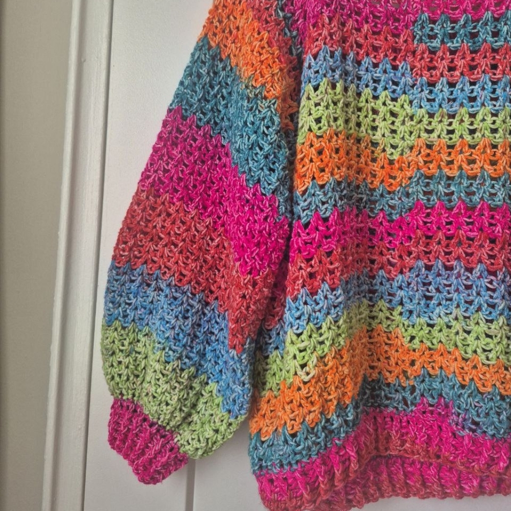 Multicolor Crochet Sweater - Picture 10 of 10